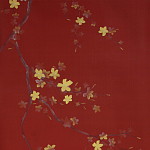 Обои ручная роспись Cherry Tree Special Colourway on Scarlet Lady dyed silk варинант исполнения - 2 | Loft Concept в Липецке