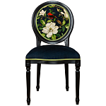 Стул чёрный из натурального бука с изображением птица в саду Blooming Red Birds варинант исполнения - 1 | Loft Concept в Липецке