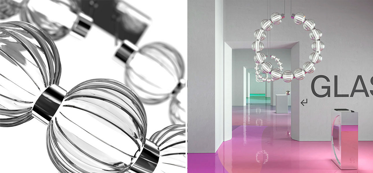 Светильник вертикальное кольцо со стеклянными шарами Balls Lamp Светильник вертикальное кольцо со стеклянными шарами Balls Lamp - Loft-Concept в Липецке