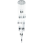 Люстра с прямоугольными плафонами из хрусталя Esme Rectangular Crystal Chrome Chandelier варинант исполнения - 1 | Loft Concept в Липецке