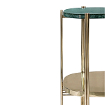 Консоль овальной формы золотая с полкой для хранения Craig варинант исполнения - 2 | Loft Concept в Липецке