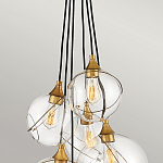Подвесной светильник с шестью прозрачными стеклянными шарообразными плафонами Hinkley варинант исполнения - 6 | Loft Concept в Липецке