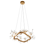 Люстра подвесная с прозрачными стеклянными птичками на ветвях Диаметр 80 см Serip Voa варинант исполнения - 4 | Loft Concept в Липецке