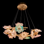 Люстра круглая на золотом каркасе с цветочным декором Miscellaneous herbs варинант исполнения - 3 | Loft Concept в Липецке