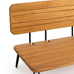 Двухместный диван из акации без подлоконтиков Amra варинант исполнения - 7 | Loft Concept в Липецке