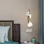 Люстра с белыми цветами на ветвистом каркасе Lure by PELLE варинант исполнения - 2 | Loft Concept в Липецке