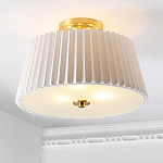 Потолочный светильник с белым плиссированным абажуром Ganglion варинант исполнения - 4 | Loft Concept в Липецке