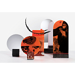 Настольное дизайнерское зеркало Poltronova Vanitas Rosso Franci Mirror and Photo Holder варинант исполнения - 5 | Loft Concept в Липецке