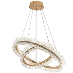 Люстра два кольца с хрустальным декором Rowan Crystal Ring Horizontal Gold Chandelier варинант исполнения - 2 | Loft Concept в Липецке