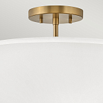 Потолочный светильник с двухслойным белым текстильным абажуром Hinkley варинант исполнения - 16 | Loft Concept в Липецке