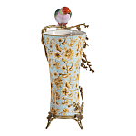 Ваза фарфоровая с птицей на бронзовой ветке Garden of Eden варинант исполнения - 4 | Loft Concept в Липецке