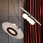 Подвесной светильник из мрамора в форме диска Marble Disc Pendant Light варинант исполнения - 3 | Loft Concept в Липецке