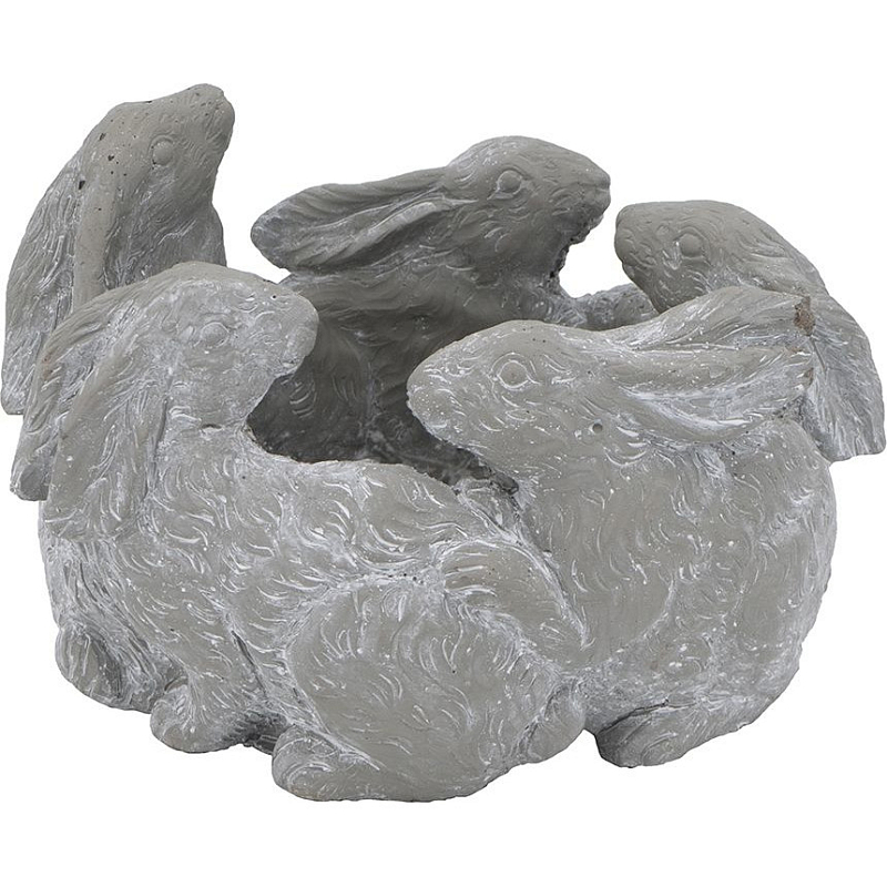 Кашпо A collection of baby rabbits Серый Кашпо A collection of baby rabbits Серый в Липецке | Loft Concept