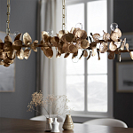 Линейная люстра Brass Eucalyptus Branches Lighting Chandelier варинант исполнения - 4 | Loft Concept в Липецке