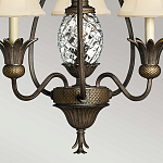 Люстра бронзового цвета с 3-мя кремовыми текстильными абажурами Hinkley варинант исполнения - 4 | Loft Concept в Липецке