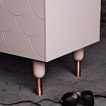 Дизайнерский комод розовый с фактурным фасадом Tiles варинант исполнения - 3 | Loft Concept в Липецке