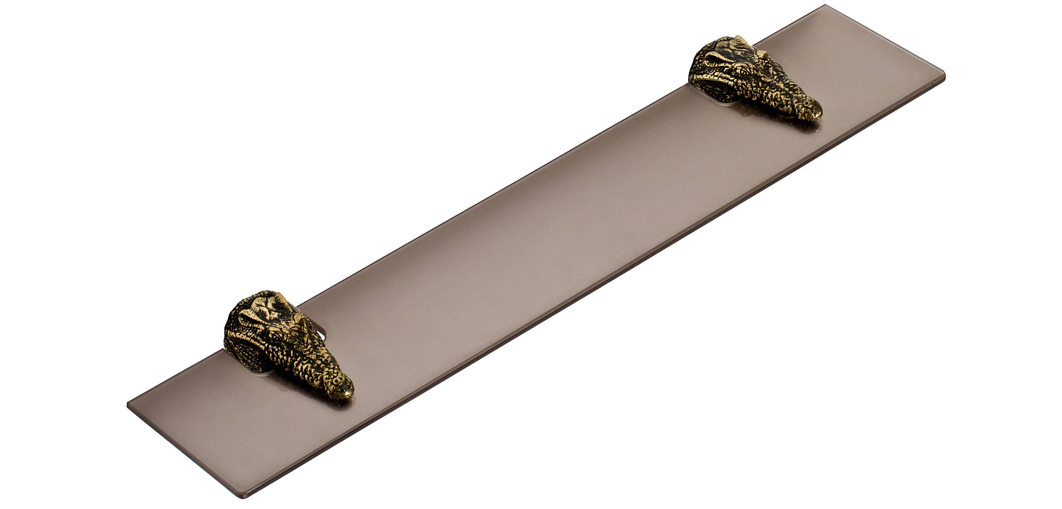 Полка для ванной Bronze Crocodile Heads Полка для ванной Bronze Crocodile Heads - Loft-Concept в Липецке