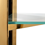 Стеллаж золото с прозрачными стеклянными полками Safekeeping варинант исполнения - 2 | Loft Concept в Липецке