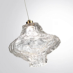 Подвесной светильник с плафоном из фактурного прозрачного стекла Light Ensemble варинант исполнения - 5 | Loft Concept в Липецке