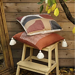 Подушка декоративная с геометрическим узором и плетенными вставками Divine Abstractions варинант исполнения - 6 | Loft Concept в Липецке