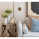 Бра с белым плафоном в форме восьмерки и круглым основанием Luke Lampco Tracer Lamp варинант исполнения - 7 | Loft Concept в Липецке