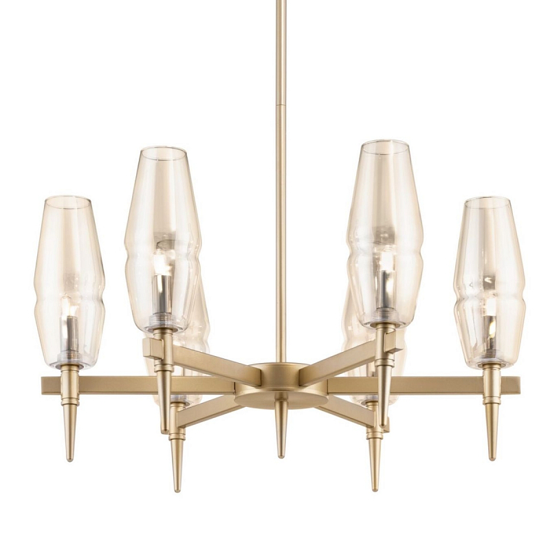 Люстра Polani Chandelier 6 Золотой Янтарь (Amber) Люстра Polani Chandelier 6 Золотой Янтарь (Amber) в Липецке | Loft Concept