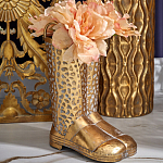 Ваза в форме сапог с рельефной текстурой и ручками Vase Boot варинант исполнения - 3 | Loft Concept в Липецке