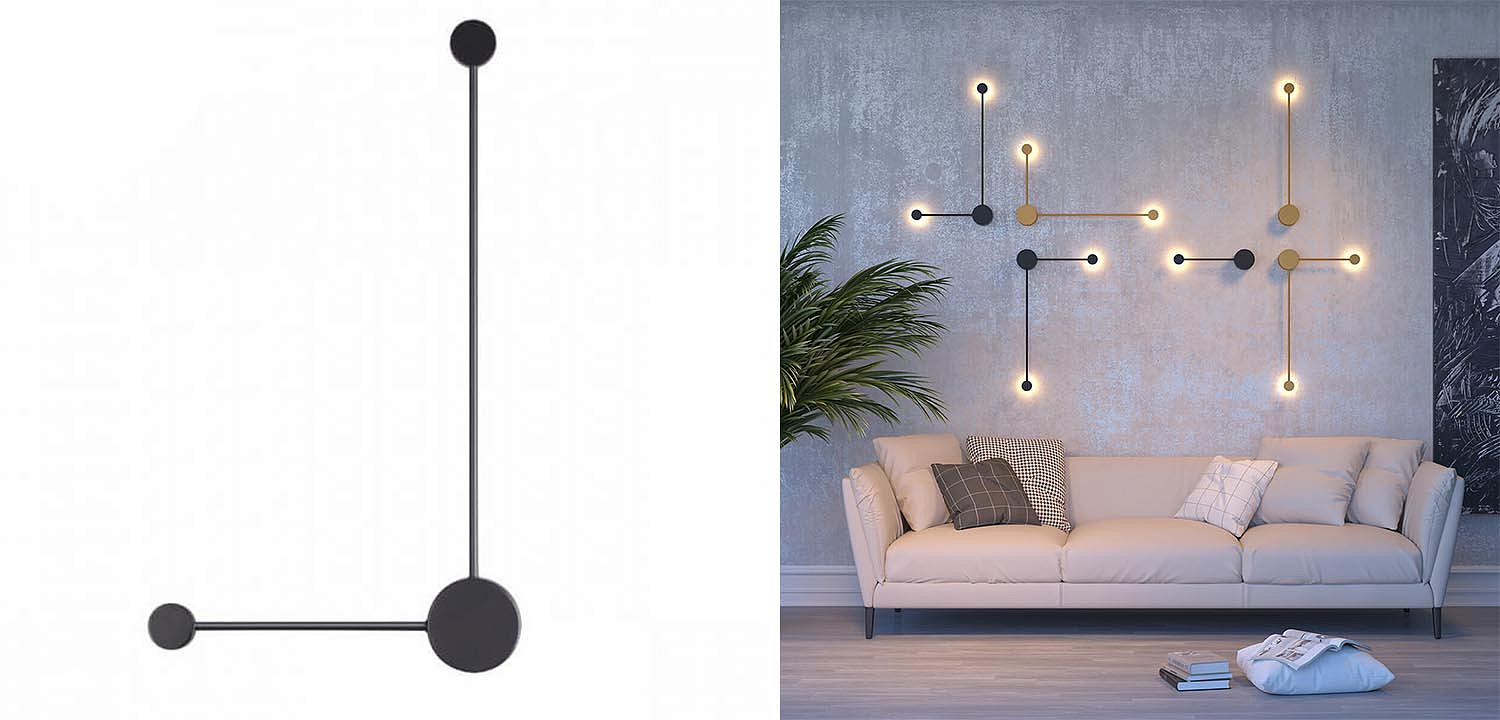 Бра Pin Wall Light Black Angle Бра Pin Wall Light Black Angle - Loft-Concept в Липецке