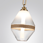 Подвесной светильник с прямоугольными и овальными элементами и акцентом из натурального камня Tectona  варинант исполнения - 5 | Loft Concept в Липецке