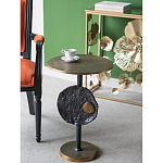 Столик приставной с абстрактным основанием и акцентом в виде золотистого диска Heavenly Space варинант исполнения - 8 | Loft Concept в Липецке