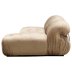 Дизайнерский угловой диван с велюровой светло-коричневой обивкой Fosse Sofa варинант исполнения - 3 | Loft Concept в Липецке