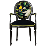 Стул с подлокотниками из натурального бука с изображением птицы и цветов Blooming Birds варинант исполнения - 1 | Loft Concept в Липецке