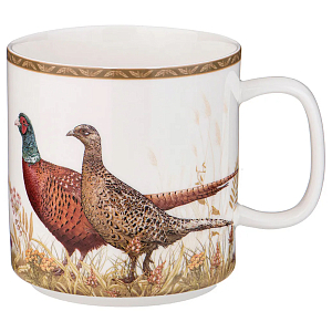 Кружка из фарфора с изображением фазанов и собаки 400 мл Hunting Porcelain Collection