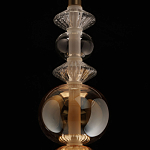 Подвесной светильник с вертикальной композицией из прозрачных и янтарных стеклянных шаров и ромбов Gabriel Scott Luna варинант исполнения - 7 | Loft Concept в Липецке