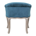 Кресло низкое в стиле прованс Louis French Armchair blue velour варинант исполнения - 2 | Loft Concept в Липецке