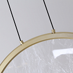 Светодиодный подвесной светильник круглой формы с металлической рамой золотого цвета Marble Glow 47 варинант исполнения - 5 | Loft Concept в Липецке