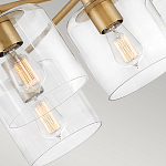 Потолочный светильник цвета латунь с пятью прозрачными цилиндрическими плафонами Hinkley варинант исполнения - 5 | Loft Concept в Липецке