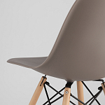 Пластиковый стул на ножках из массива бука Eames Cappuccino варинант исполнения - 6 | Loft Concept в Липецке