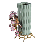 Ваза с птицами и цветами из фарфора с бронзовыми элементами Garden of Eden варинант исполнения - 3 | Loft Concept в Липецке