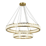 Люстра с 2-мя кольцами из натурального камня с регулируемыми плафонами Durability of Stone варинант исполнения - 1 | Loft Concept в Липецке