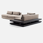 Современный модульный диван Zartаrn с приставным деревянным столиком варинант исполнения - 2 | Loft Concept в Липецке