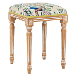 Банкетка одноместная из массива бука с цветочным принтом Beige Chinoiserie Garden Banquette варинант исполнения - 1 | Loft Concept в Липецке