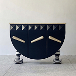 Дизайнерский комод полукруглый черный с 3-мя фактурным ящиками Occasion варинант исполнения - 1 | Loft Concept в Липецке