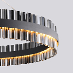 Люстра кольцевая чёрного цвета с вертикальными стеклянными элементами Ring Horizontal варинант исполнения - 1 | Loft Concept в Липецке