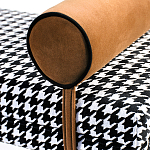 Банкетка Banquette PIED DE POULE Orange с принтом гусиная лапка Оранжевые валики варинант исполнения - 2 | Loft Concept в Липецке