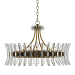 Люстра круглая с прозрачными элементами в форме полумесяца Crescent варинант исполнения - 2 | Loft Concept в Липецке