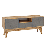 ТВ-тумба с фасадом цвета серый бетон Grace of Furniture  варинант исполнения - 2 | Loft Concept в Липецке