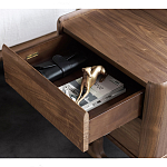 Прикроватный деревянный столик с 2-мя ящиками Moon Walnut Furniture варинант исполнения - 10 | Loft Concept в Липецке