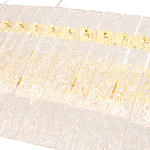 Люстра подвесная овальная с рельефными стеклянными панелями и золотым металлическим каркасом Textured Glass Chandelier варинант исполнения - 4 | Loft Concept в Липецке