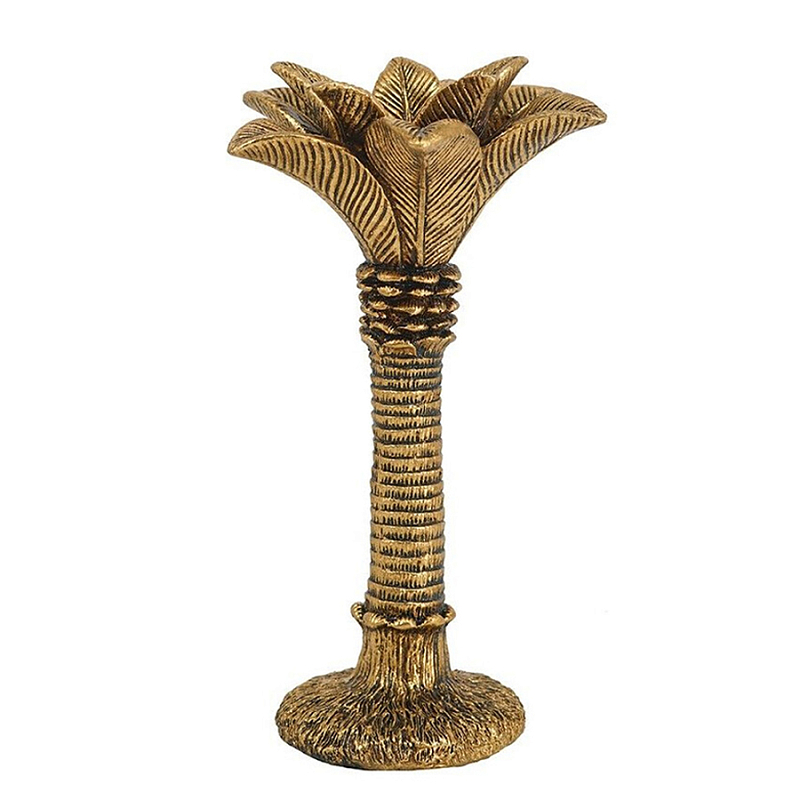 Подсвечник в форме пальмы с резными листьями и текстурным основанием Golden palm leaves Бронза Подсвечник в форме пальмы с резными листьями и текстурным основанием Golden palm leaves Бронза в Липецке | Loft Concept